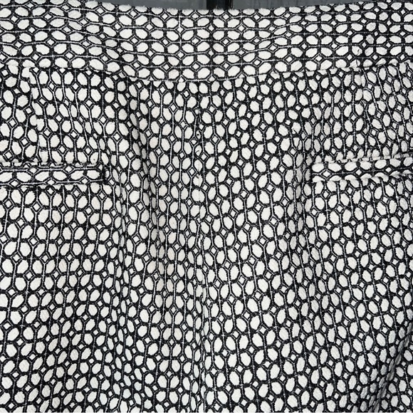 Talbots Chatham style pants, cream & black print, zipper on side, back pockets - Picture 7 of 13